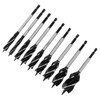 9pcs Wood Drill Bit High Carbon Steel 4-Fulte 4-Slot Hex