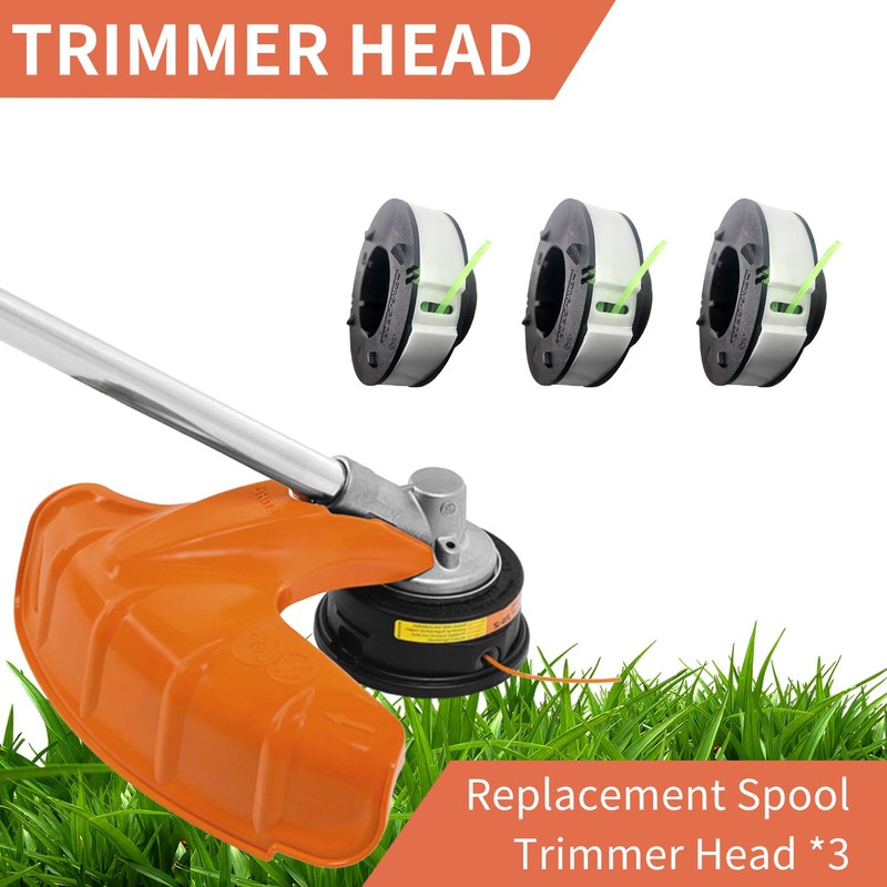 3PCS Replacement Spool Trimmer Head for Stihl FSA 56, Auto-Cut