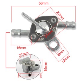 Wai Danie 6mm 1/4" Petcock Fuel Tank On-Off Valve Inline Switch For 50cc 70cc 90cc 100cc 110cc 125cc 150cc Scooter Pit Quad Dirt Bike Go Kart ATV