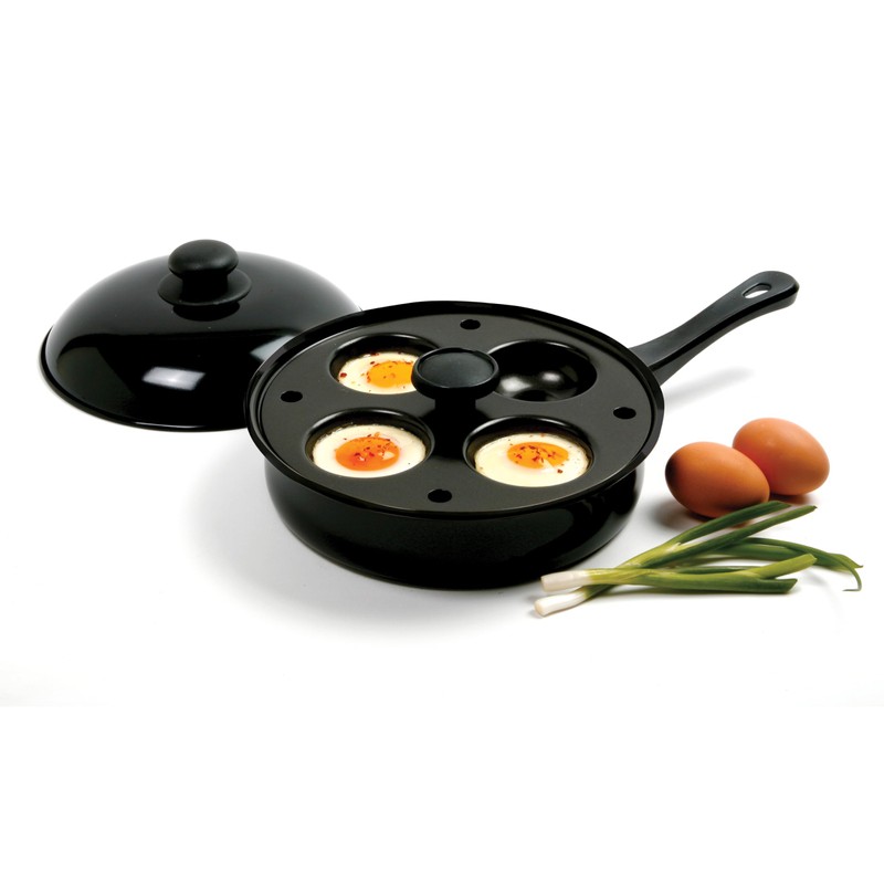 Norpro 9.5 Inch Nonstick Egg Poacher Skillet Set with Removable