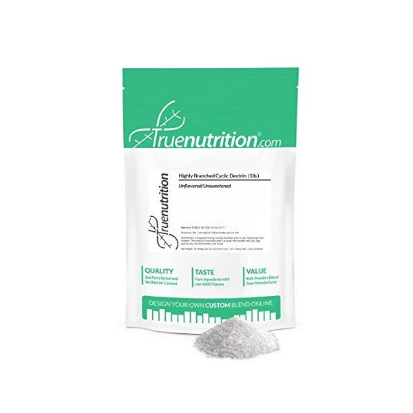True Nutrition - Highly Branched Cyclic Dextrin - Cutting-Edge Carbohydrate Powder for Sustained Intra-Workout Energy and Enhanced Post-Workout Nutrition - Vegan and Non-GMO - Unflavored 1lb
