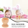 Toddmomy 24Pcs Wooden Egg Cups Easter Egg Cup Wood Egg