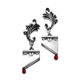 Alchemy Gothic Marie Antoinette Earrings Silver-Coloured