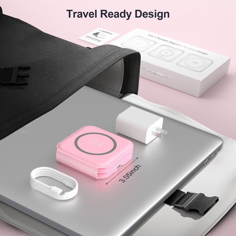 UCOMX 3 in 1 Charging Station for Multple Devices,Foldable 3