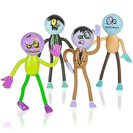 ArtCreativity - Juguetes de zombi doblables para niños, paquete de 12, cifras de Halloween de 3.75 pulgadas con brazos y piernas doblables, recuerdos 