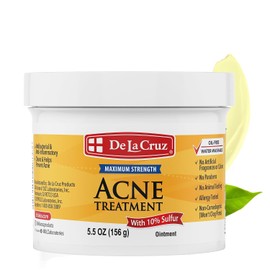 De La Cruz- Ungüento de azufre: tratamiento para el acné quístico en el rostro y el cuerpo: mascarilla de tratamiento local diario de 10 minutos: segura
