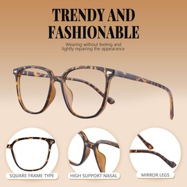 HCYCSQS Blue Light Filter Glasses Blue Light Glasses Without Prescription Women Men Super Light Anti-Fatigue Computer Glasses Gaming Safety Glasses Blue Light Blocking Glasses