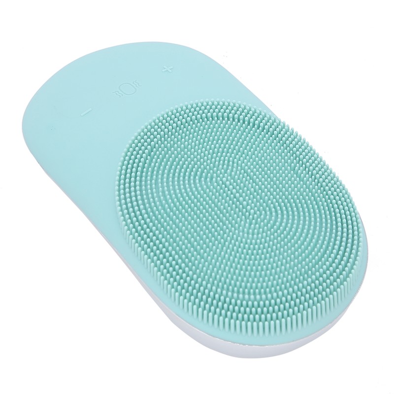 2 in 1 Electric Face Cleansing Brush Silicone Sonic Vibration