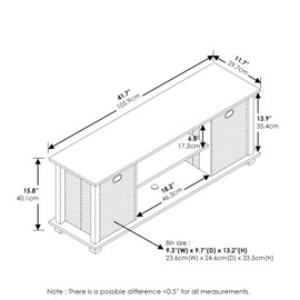 FURINNO Econ Entertainment Center, Americano/Black/Brown