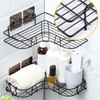 2PCS Corner Storage Rack Triangular Shower Organizer Shelf Wall Mount