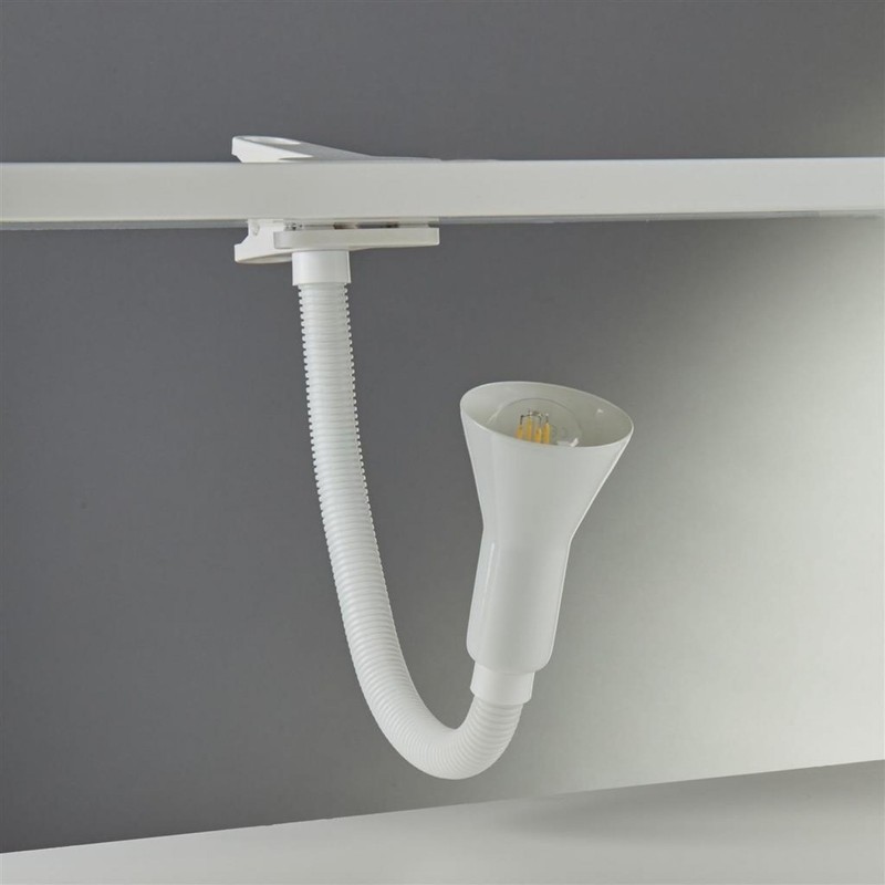 Searchlight Task clamp lamp desk partner white flexi clip (P4122WH)
