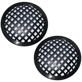 AERZETIX - C53391 - Set of 2 Mesh Grille Protective Nets Loudspeaker Grille for Speaker Box Housing Subwoofer - Diameter 130 mm 5 Inch - Colour Black - for Car