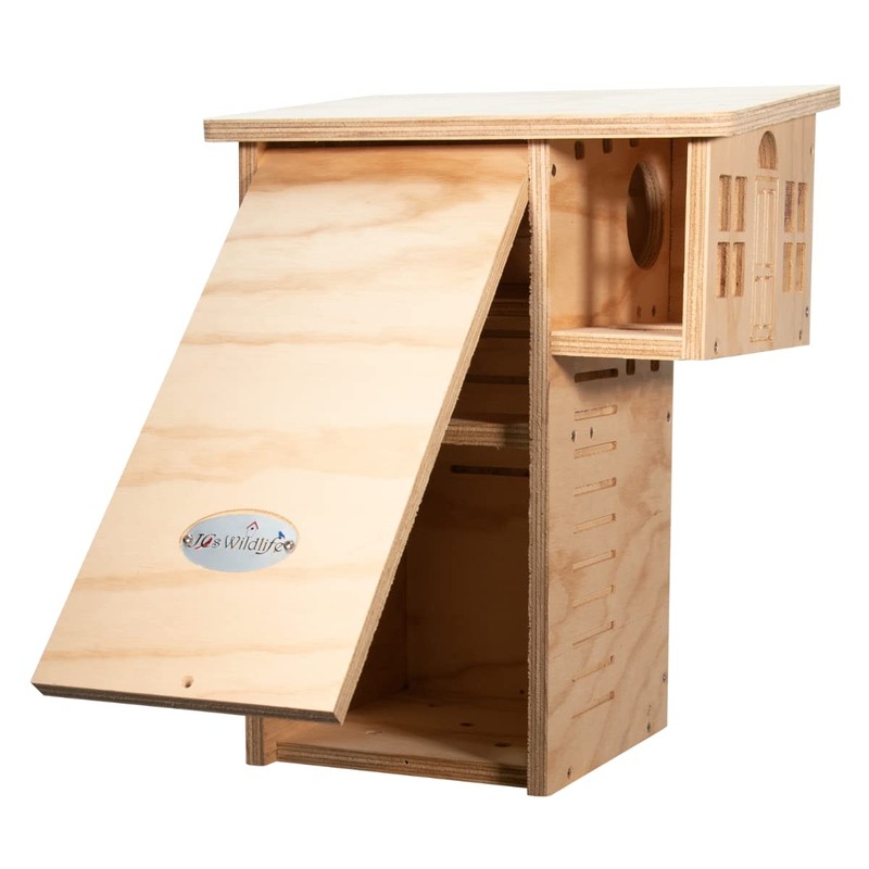 JCS Wildlife Plywood Squirrel House Nesting Box – Durable, Spacious