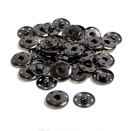 25 mm Large Size Gunmetal Black Sew-On Rust Proof Snaps Fastener Press Studs (25mm (20 Sets))
