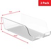Simple Houseware Skinny Can Organizer for Pantry/Refrigerator, Clear, Set of