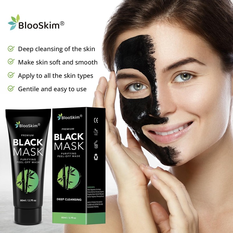Blueskin Blackhead Remover Mask for Face: Black Peel Off Face