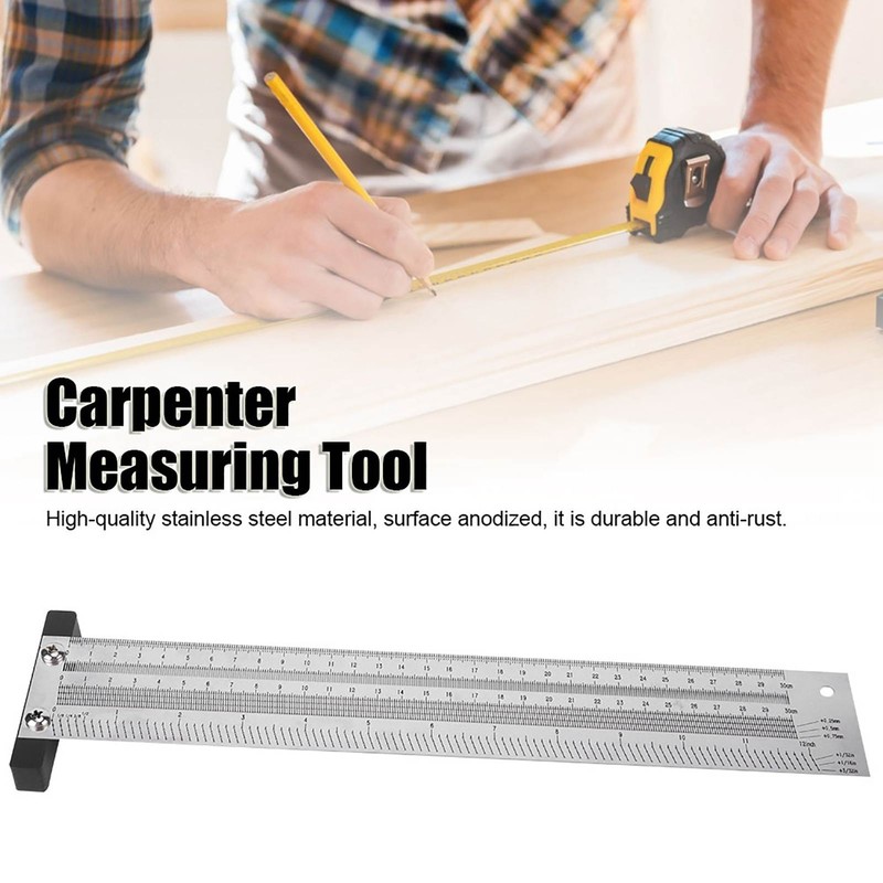 Ultra Precision Marking Ruler Stainless Steel Woodworking Scribing Ruler Gauging