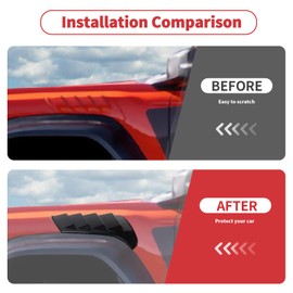 Linskip Fender Vent Sets Compatible with 2022-2024 2025 Ford Bronco Raptor Accessories, Fender Flares Vent Guard Cover for Bronco Raptor Exterior Accessories(Gloss Black)