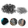 Tofficu 100 Sets Black Metal Grommets Eyelets Kit with Washers