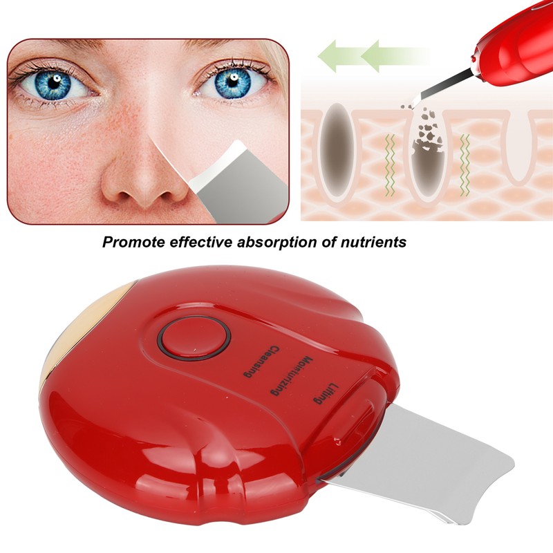 Ultrasonic Skin Scrubber Spatula Blackhead Removal Pore Cleaning Skin Lifting
