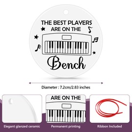 Piano Gifts for Piano Players Gifts for Music Lovers Christmas Ornament Music Lover Gift for Women Musician Themed Gift Ceramic Ornament Teacher’s Day Birthday Christmas Thanksgiving Present