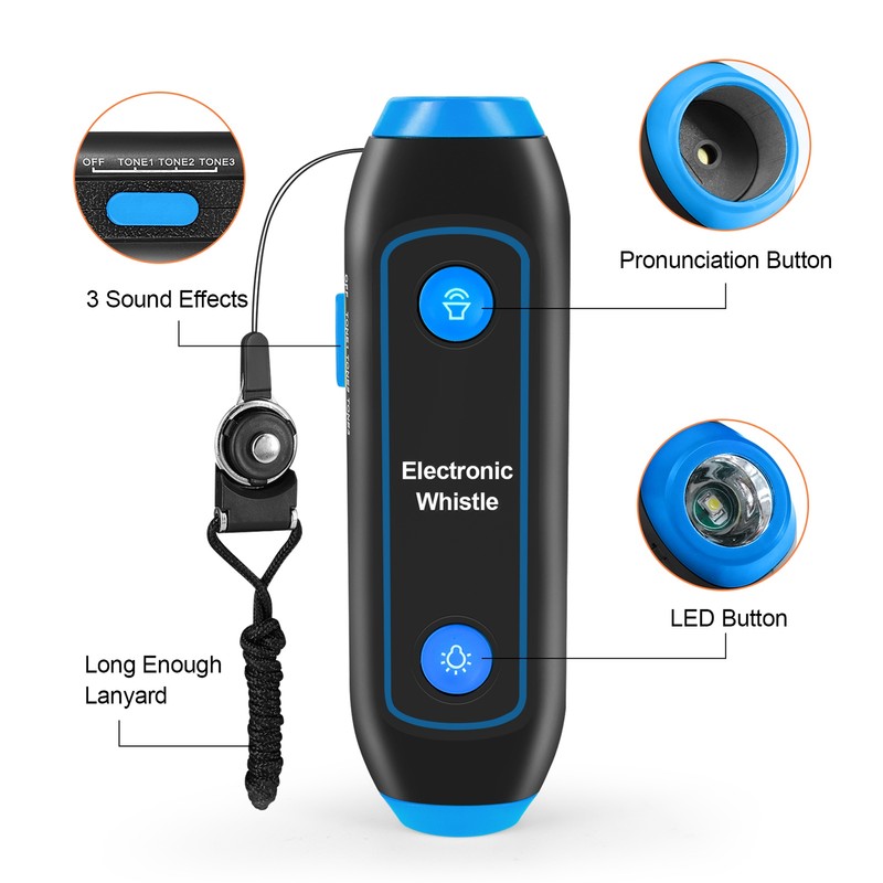 Electronic Whistle 3 Tone 3 Volume Level Blow Free Whistle
