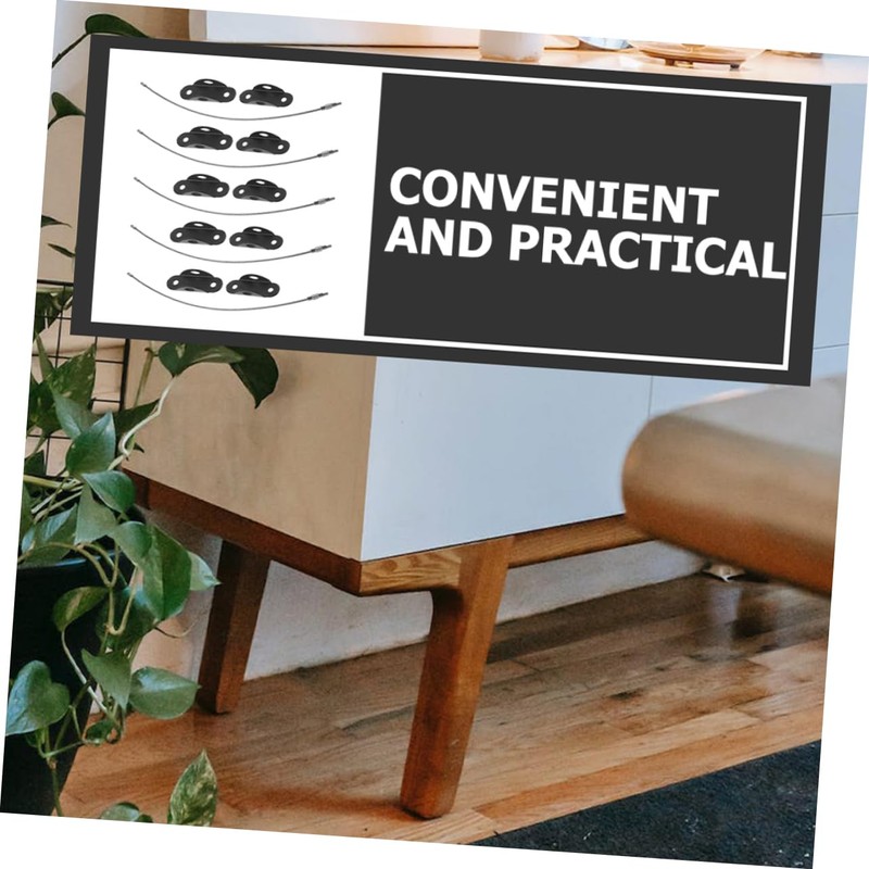 KOMBIUDA 5sets Furniture Anchors Anti-tip Wall Anchors for Proofing Heavy