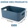 wintfarm Pack of 6 Plastic Storage Boxes, Storage Boxes with