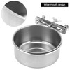 QWORK Kennel Water Bowl, 2 Pcs, Stainless Steel, Rust Resistant,