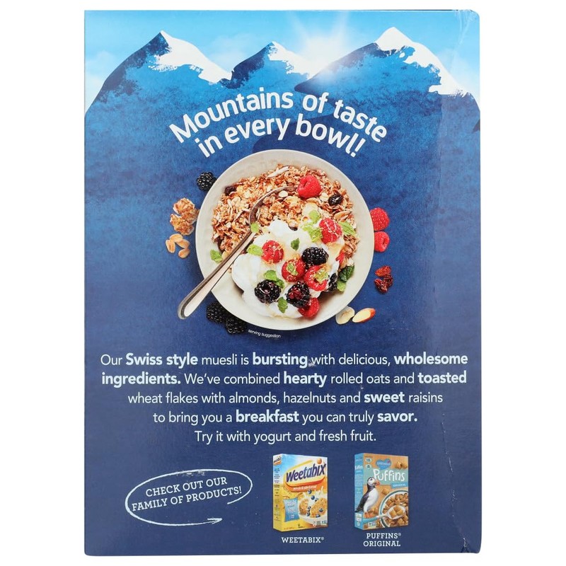 Alpen Muesli Cereal No Sugar Added, 3 Pack of 14