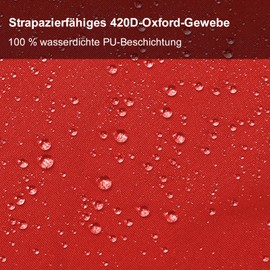 Wrapping Paper Storage, 2 Pieces, Durable Oxford Fabric Organiser for Gift Wrapping Paper, Waterproof for Wrapping Paper Rolls, Storage Bag (71 x 13 x 13 cm), Red