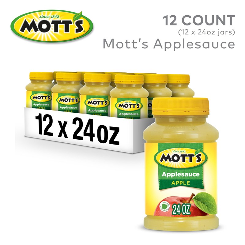Mott's Applesauce, 24 Oz Jar (Pack Of 12), No Artificial