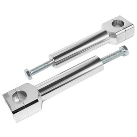 Deepa Ribusu Motorcycle Handle Riser Handle Post 1 inch 25 mm Handle Harley American Sportster Dyna Softail Height 6 inch Replacement Custom Repair Repair Genuine Replacement (Silver Silver) [Parallel