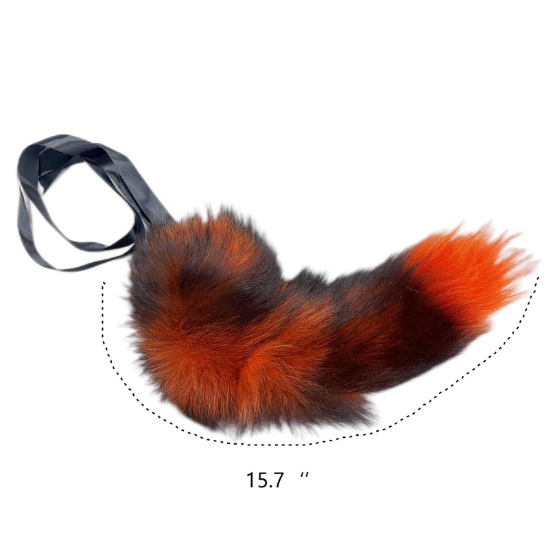 VIGVAN Wolf Ear Headband and Tail Set Fluffy Plush Wolf