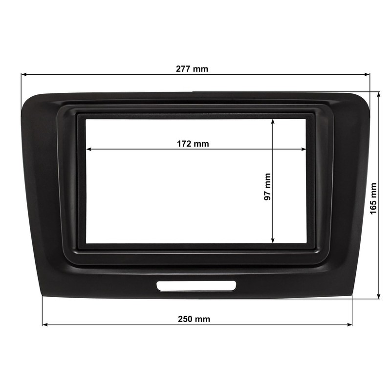 tomzz Audio 2450-024 Double DIN Radio Faceplate Compatible with Skoda