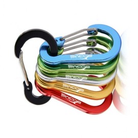 Jansol carabiner set of 6 hiking hook carabiner bina biner 2ea