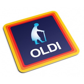 Oldi Woman Coaster - Novelty Old Woman Relative Person OAP Funny Fun Joke Celebration Christmas Birthday Hot Drink Mat Kitchenware Home Decor Gifts Presents (White Prime)