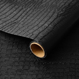 Black Wallpaper Peel and Stick Wallpaper Self Adhesive Removable Wall Paper Vintage 15.7"x78.8" Textured Wallpapers Dark Black Contact Paper for Bedroom Cabinets and Drawers Vinyl Roll