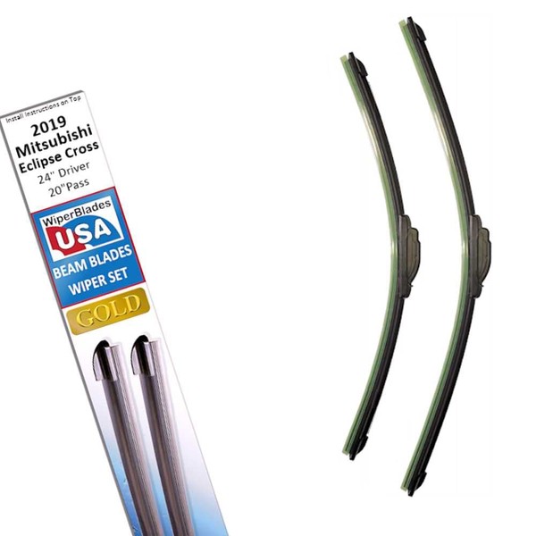 Beam Blade Wipers Set for 2019 Mitsubishi Eclipse Cross Replacement