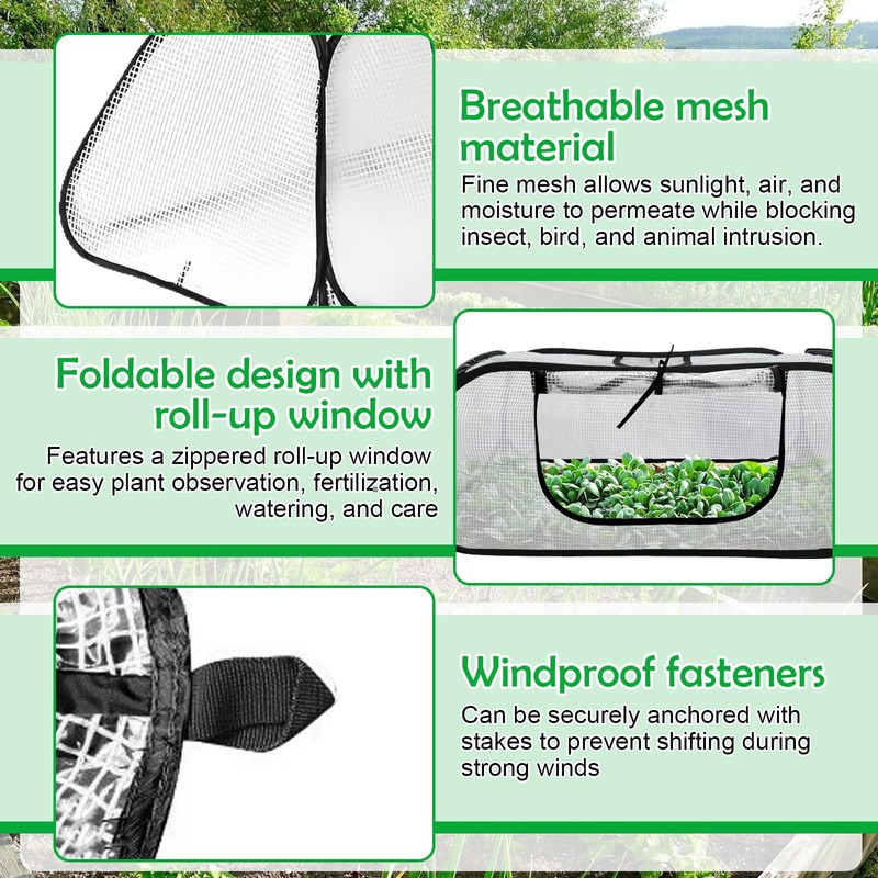 Garden Covers for Raised Beds, Pop up Garden Rows Plants