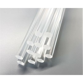 5mm Acrylic Plastic Rod Round Bar Clear Various Lengths 50mm up to 600mm Long (100mm)