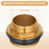 Zonon 3 Pcs Flush Valve Parts Closet Spud Brass Plumbing