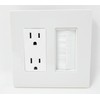 RiteAV - 2 Gang 15A Outlet Mesh-Brush Screwless Decorative Wall