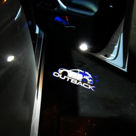 uunonaha LED Car Door Logo Lights Courtesy Projector Laser Welcome Light Puddle lamp 2 pcs Compatible with Forester Outback Legacy Ascent Car Accessories (Outback01, Outback)