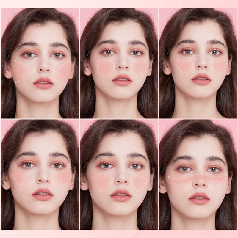FOCALLURE Silky Cream Liquid Blush,Leaving a Matte Dewy Makeup Look,Easy