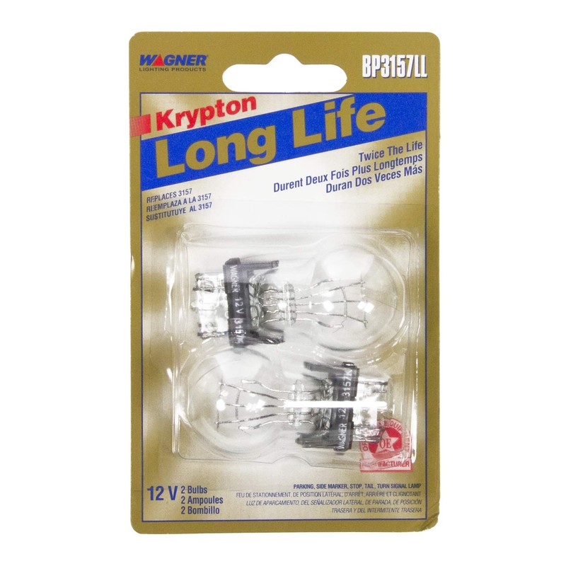 Wagner Lighting BP3157LL Long Life Multi-Purpose Light Bulb Card of