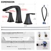 PARLOS 2-Handle Widespread Waterfall Roman Bathtub Faucet Tub Filler with