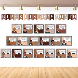 Boho Black History Month Bulletin Board Classroom Decorations African American Posters Inspirational Quotes Bulletin Board Cutouts for Classroom Nursery School Door Wall Decor Teacher Supplies