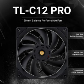 Thermalrlght TL-C12 PRO CPU Fan,120mm Computer PWM Fan for 4PIN, Quiet PC CaeFan, Desktop Cooler Fan, 1850RPM High Speed,Used on CPU Heatsink and Case