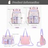 2Pcs Kawaii Bunny Primary Girls Backpacks Elementary School Bags Bookbags